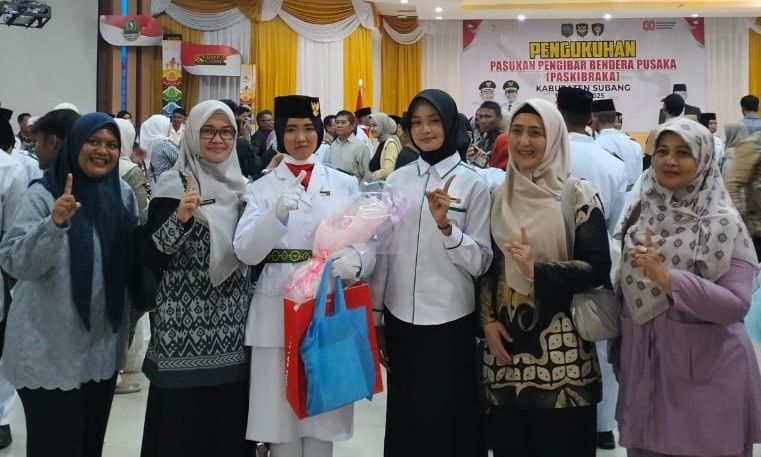 Siswi MAN 1 Subang, Amelda Saraswati, Dikukuhkan sebagai Anggota Paskibraka Kabupaten Subang 2025