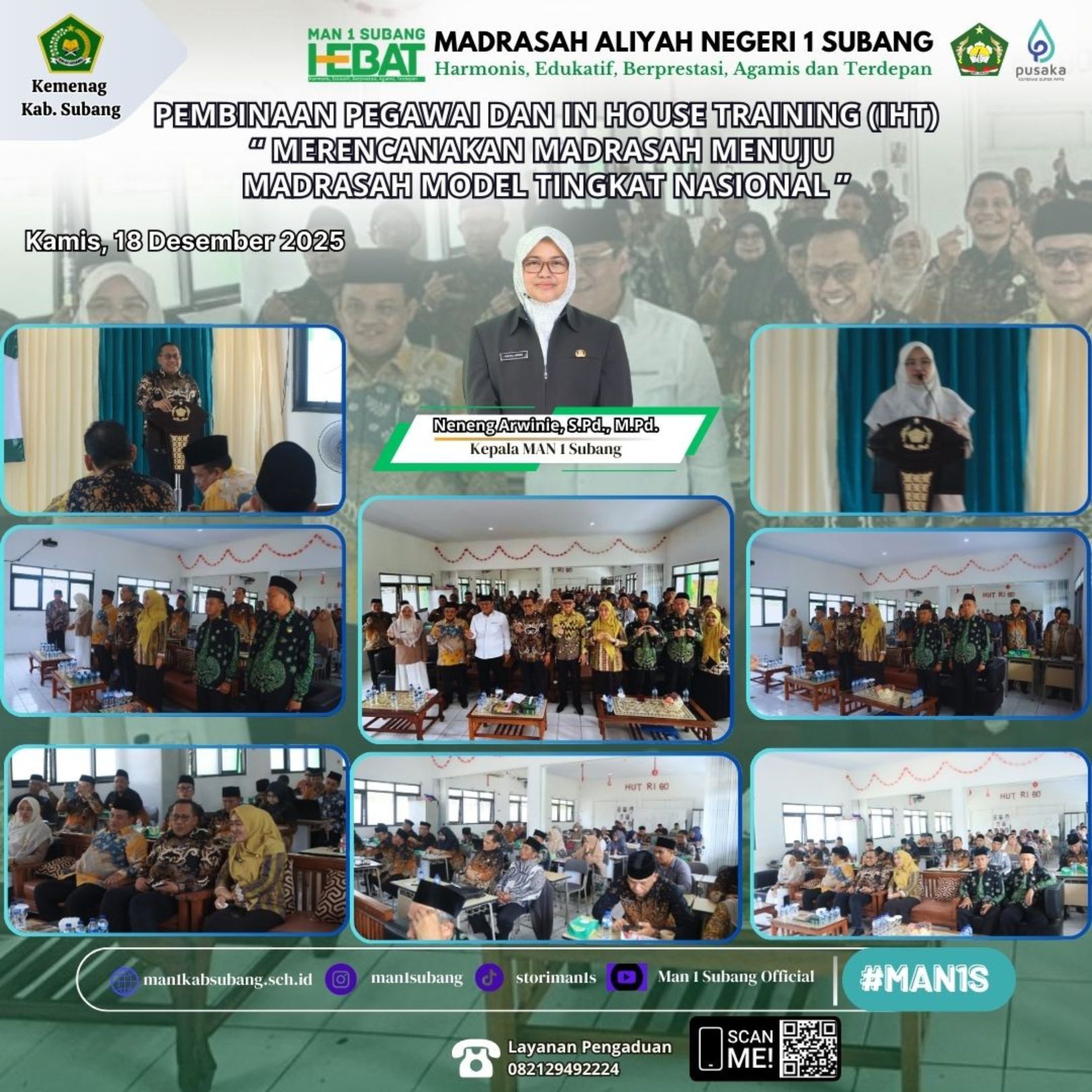 MAN 1 Subang Gelar Pembinaan Kepegawaian dan IHT, Siap Hadapi Tantangan Madrasah di Era Digital